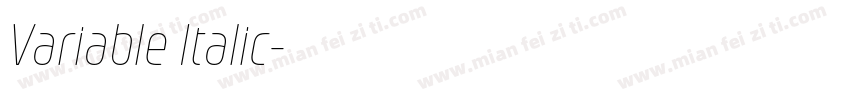 Variable Italic字体转换